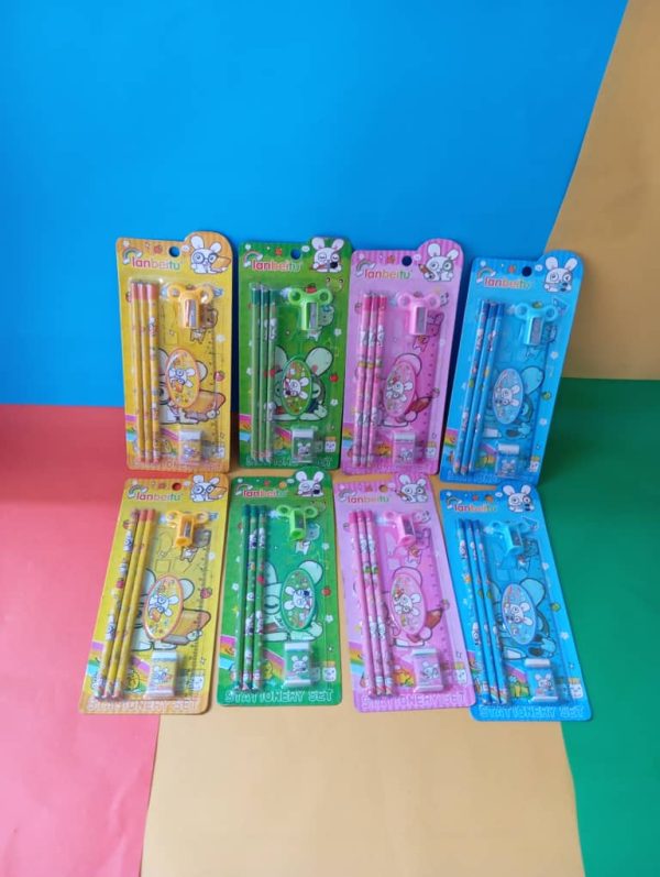 STATIONARY WITH 3 PENCILS (6 PCS)