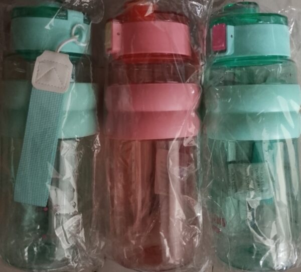 Happy transparent water bottle 4pcs