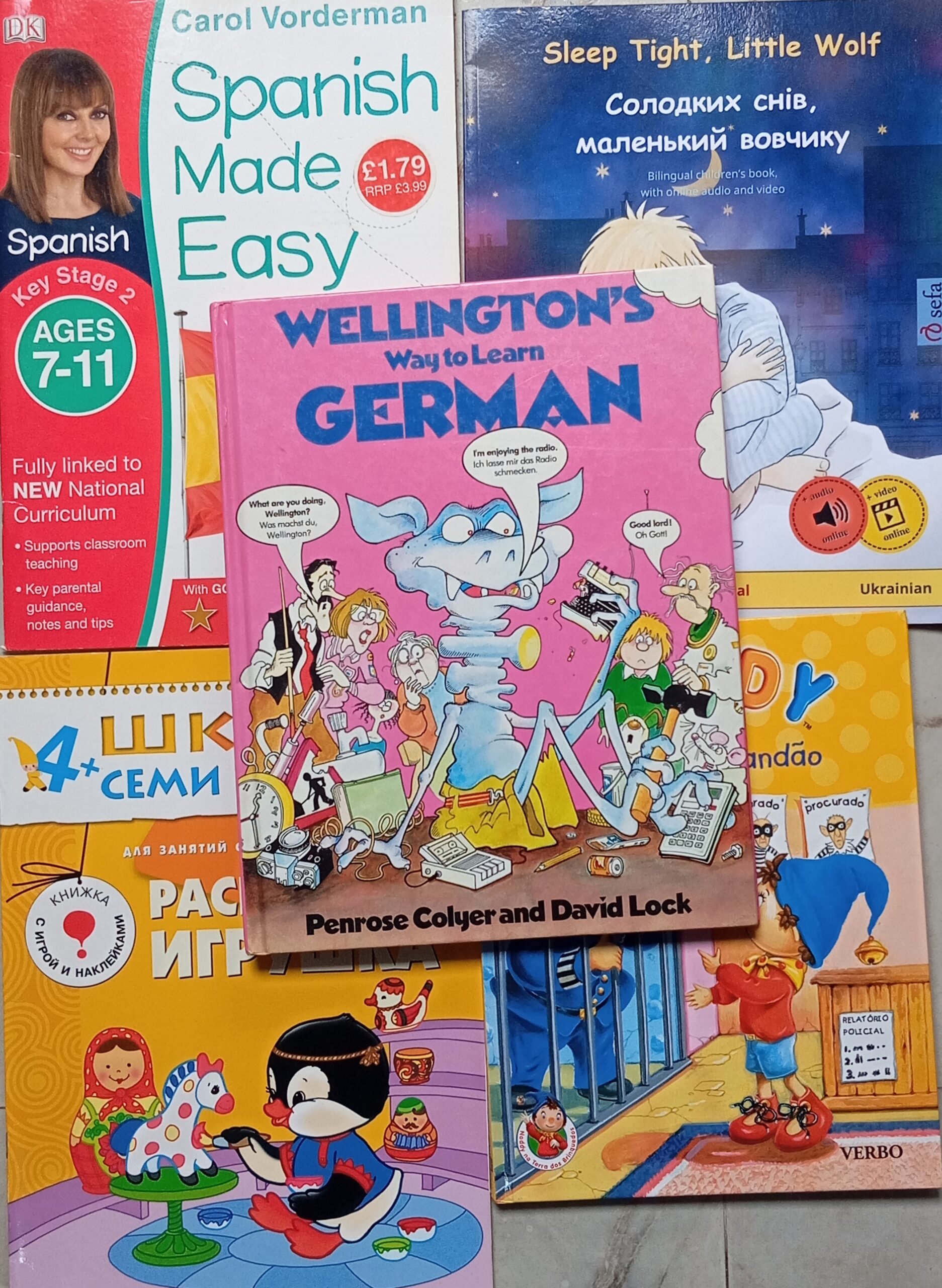 HOLIDAY BUNDLE 045: This is a language book bundle , it contains books for learning French, Spanish and more it also comes with free a dictionary. It has a total of 25pcs of books and comes with free delivery.